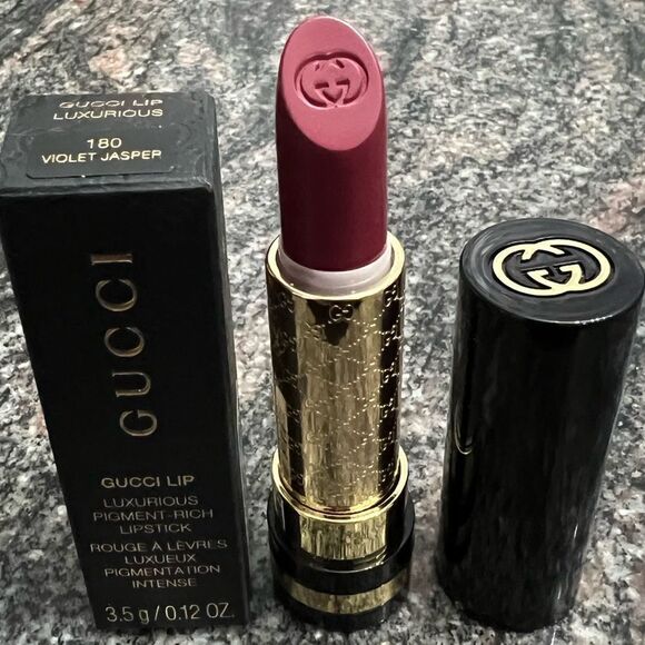 Gucci Lip Luxurious Pigment -Rich Lipstick 180 Violet Jasper new in box - Picture 1 of 5